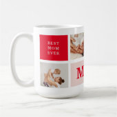 Moderne collage foto Rood & Roze Beste mam ooit ca Koffiemok (Links)