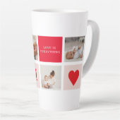 Moderne collage foto Rood & Roze Beste mam ooit ca Latte Mok (Rechterhoek)
