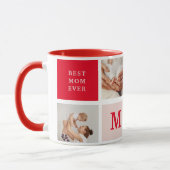 Moderne collage foto Rood & Roze Beste mam ooit ca Mok (Links)