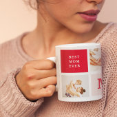 Moderne collage foto Rood & Roze Beste mam ooit ca Mok