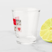 Moderne collage foto Rood & Roze Beste mam ooit ca Shot Glas (Rechts)