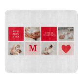 Moderne collage foto Rood & Roze Beste mam ooit ca Snijplank (Voorkant)