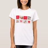 Moderne collage foto Rood & Roze Beste mam ooit ca T-shirt (Voorkant)