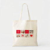 Moderne collage foto Rood & Roze Beste mam ooit ca Tote Bag (Voorkant)