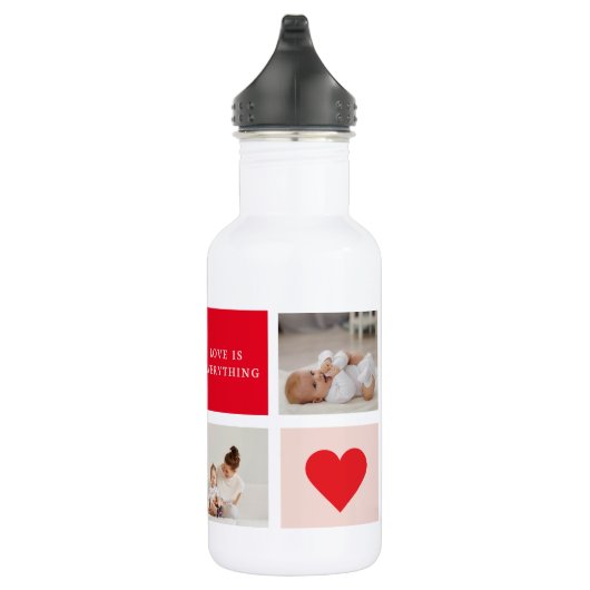 Moderne collage foto Rood & Roze Beste mam ooit ca Waterfles (Rechts)