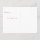 Moderne collage Foto roze Girl Birthday Briefkaart (Achterkant)