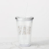 Moderne Collage Foto Roze Happy Mothers Day Acryl Drinkbeker (Achterkant)