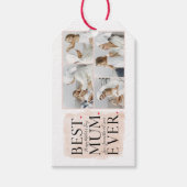 Moderne Collage Foto Roze Happy Mothers Day Cadeaulabel (Voorkant)