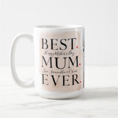 Moderne Collage Foto Roze Happy Mothers Day Koffiemok (Links)