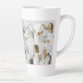 Moderne Collage Foto Roze Happy Mothers Day Latte Mok (Rechts)