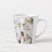 Moderne Collage Foto Roze Happy Mothers Day Latte Mok (Rechts)