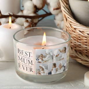 Moderne Collage Foto Roze Happy Mothers Day Rechthoekige Sticker