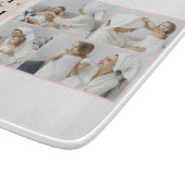 Moderne Collage Foto Roze Happy Mothers Day Snijplank (Hoek)