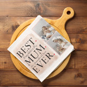 Moderne Collage Foto Roze Happy Mothers Day Theedoek