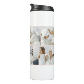 Moderne Collage Foto Roze Happy Mothers Day Thermosbeker (Geroteerd rechts)