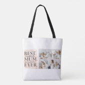 Moderne Collage Foto Roze Happy Mothers Day Tote Bag (Achterkant)