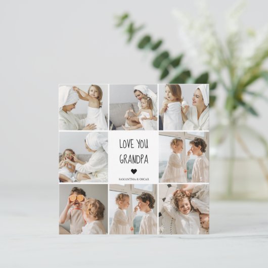 Moderne collage fotoliefhebbers opa beste cadeau (Staand voorkant)