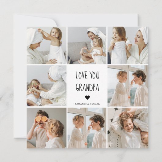 Moderne collage fotoliefhebbers opa beste cadeau (Voorkant)