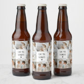 Moderne collage fotoliefhebbers opa beste cadeau bier etiket (Flessen)