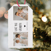 Moderne collage fotoliefhebbers opa beste cadeau cadeaulabel