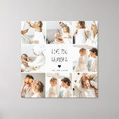 Moderne collage fotoliefhebbers opa beste cadeau canvas afdruk (Voorkant)