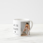 Moderne collage fotoliefhebbers opa beste cadeau espresso kop (Voorkant rechts)