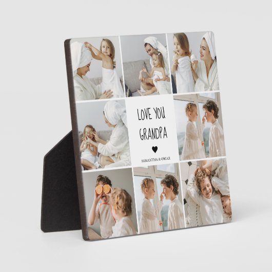 Moderne collage fotoliefhebbers opa beste cadeau fotoplaat (Voorkant)