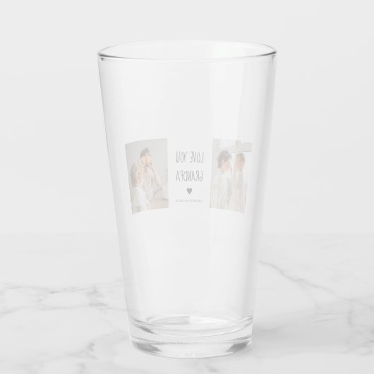 Moderne collage fotoliefhebbers opa beste cadeau glas (Achterkant)