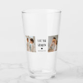 Moderne collage fotoliefhebbers opa beste cadeau glas (Voorkant)