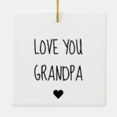 Moderne collage fotoliefhebbers opa beste cadeau keramisch ornament (Achterkant)