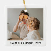 Moderne collage fotoliefhebbers opa beste cadeau keramisch ornament (Voorkant)