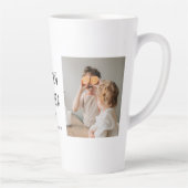 Moderne collage fotoliefhebbers opa beste cadeau latte mok (Rechts)