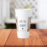 Moderne collage fotoliefhebbers opa beste cadeau latte mok<br><div class="desc">Moderne collage fotoliefhebbers opa beste cadeau</div>