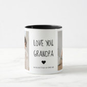 Moderne collage fotoliefhebbers opa beste cadeau mok (Midden)