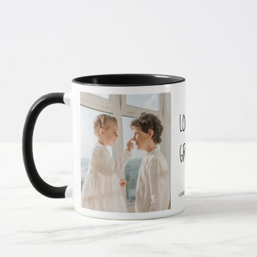 Moderne collage fotoliefhebbers opa beste cadeau mok (Links)