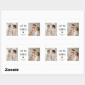 Moderne collage fotoliefhebbers opa beste cadeau rechthoekige sticker (Vel)