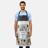 Moderne collage fotoliefhebbers opa beste cadeau schort (Gedragen)