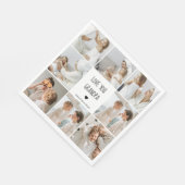 Moderne collage fotoliefhebbers opa beste cadeau servet (Hoek)