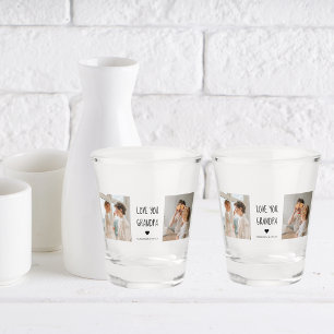 Moderne collage fotoliefhebbers opa beste cadeau shot glas
