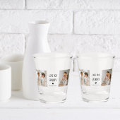 Moderne collage fotoliefhebbers opa beste cadeau shot glas