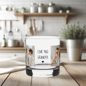 Moderne collage fotoliefhebbers opa beste cadeau whisky glas