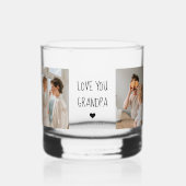 Moderne collage fotoliefhebbers opa beste cadeau whisky glas (Voorkant)