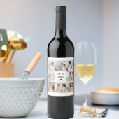 Moderne collage fotoliefhebbers opa beste cadeau wijn etiket