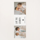 Moderne collage fotoliefhebbers opa beste cadeau yogamat (Achterkant)