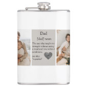 Moderne Collage Foto's Beste Cadeau Voor Papa Heupfles (Voorkant)