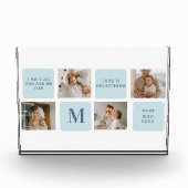 Moderne collage foto's Blue Best Fathers Gift (Voorkant)