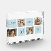 Moderne collage foto's Blue Best Fathers Gift (Links)