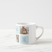 Moderne collage foto's Blue Best Fathers Gift Espresso Kop (Rechts)