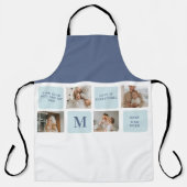 Moderne collage foto's Blue Best Fathers Gift Schort (Voorkant)