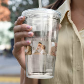 Moderne collage foto's en beste familie ooit acryl drinkbeker